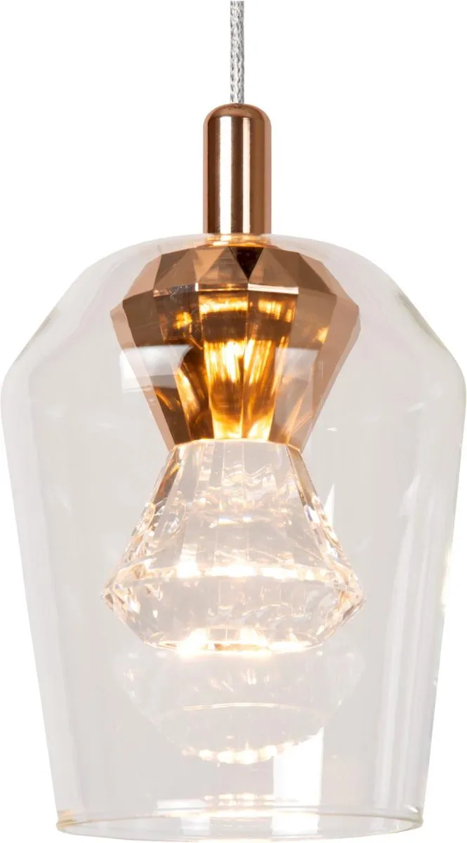 Lucide Berliane Hanglamp Ø34cm - 5x4W LED 2700K - Transparant