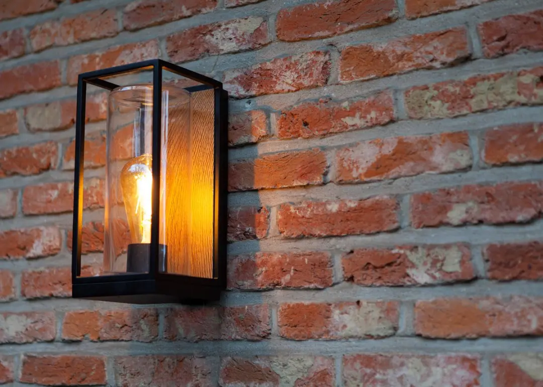 Lutec Flair Wandlamp E27 40W - Mat Zwart