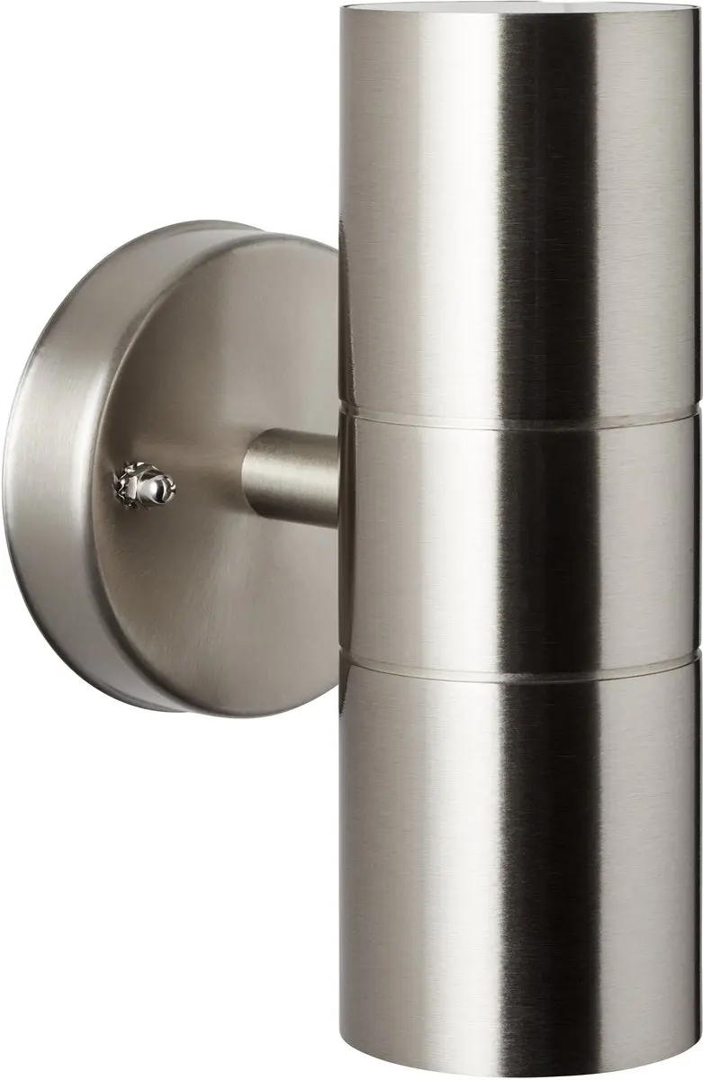 Brilliant RVS Muurspot Jandy Up & Down 90966A82 - 2x18W