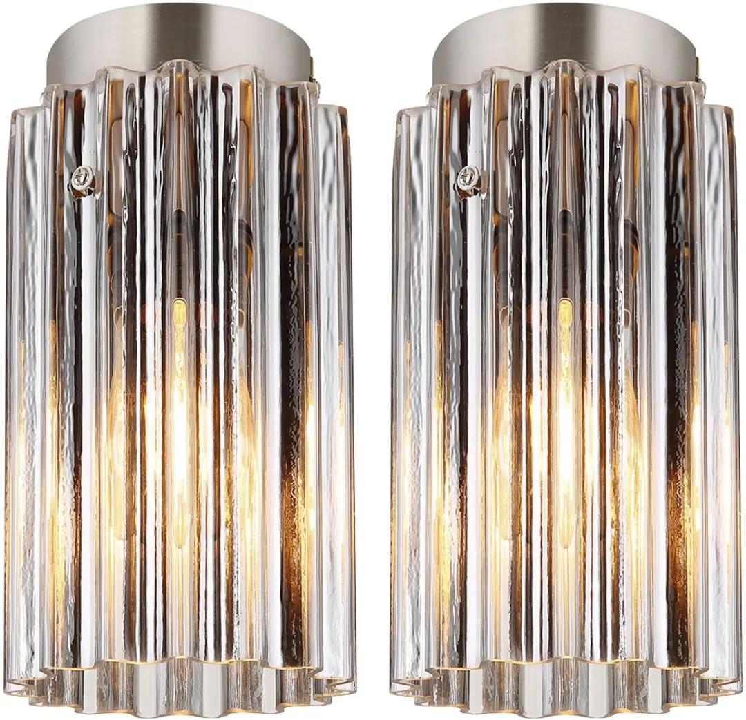 Globo Plafondlamp Metaal Nikkel Mat Glas 1-vlam