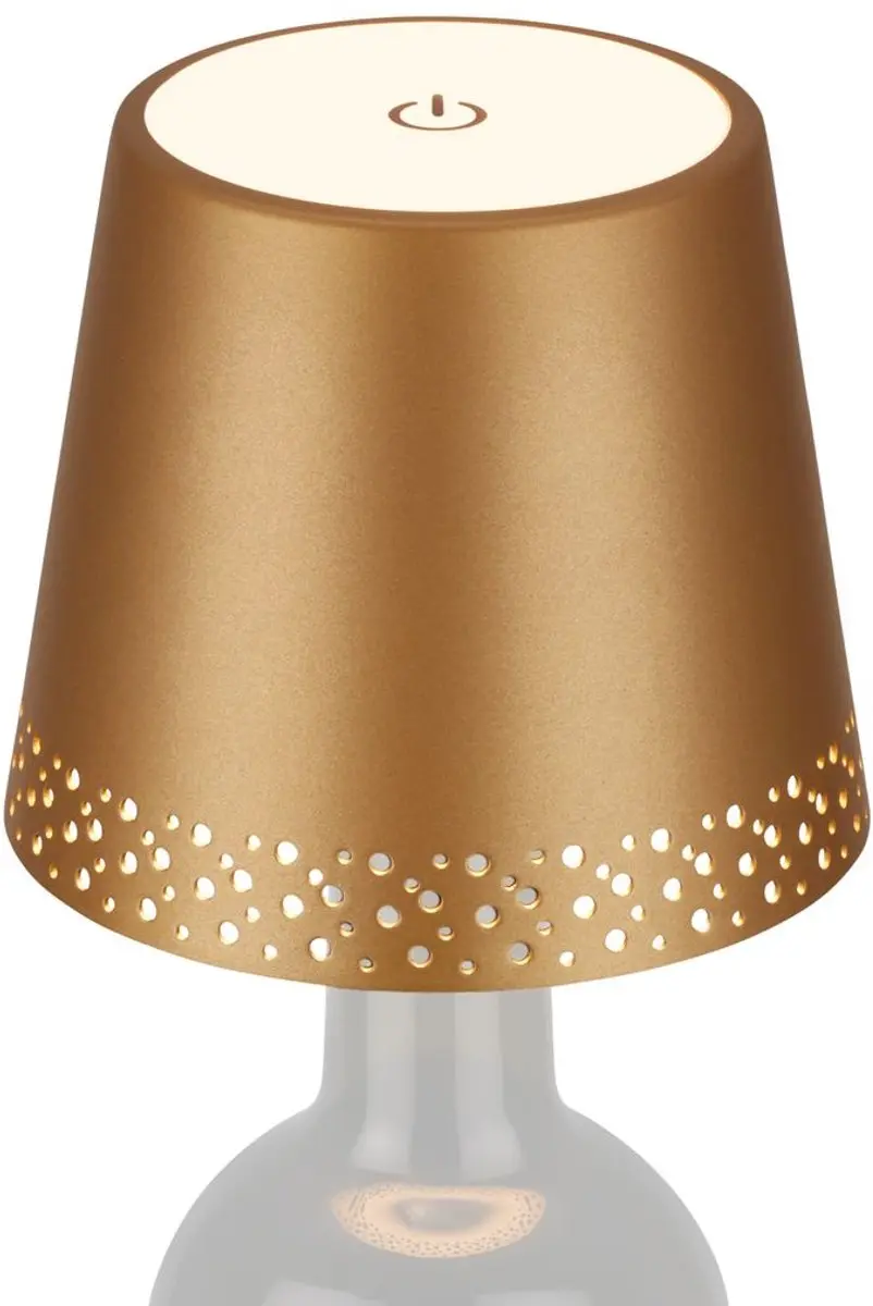 Briloner Flaska LED Tafellamp - Oplaadbaar Goud Ø11x9cm
