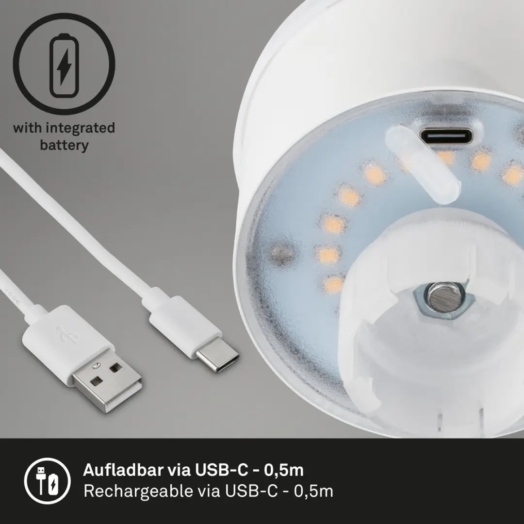 Briloner Flaska LED Tafellamp - Oplaadbaar Goud Ø11x9cm