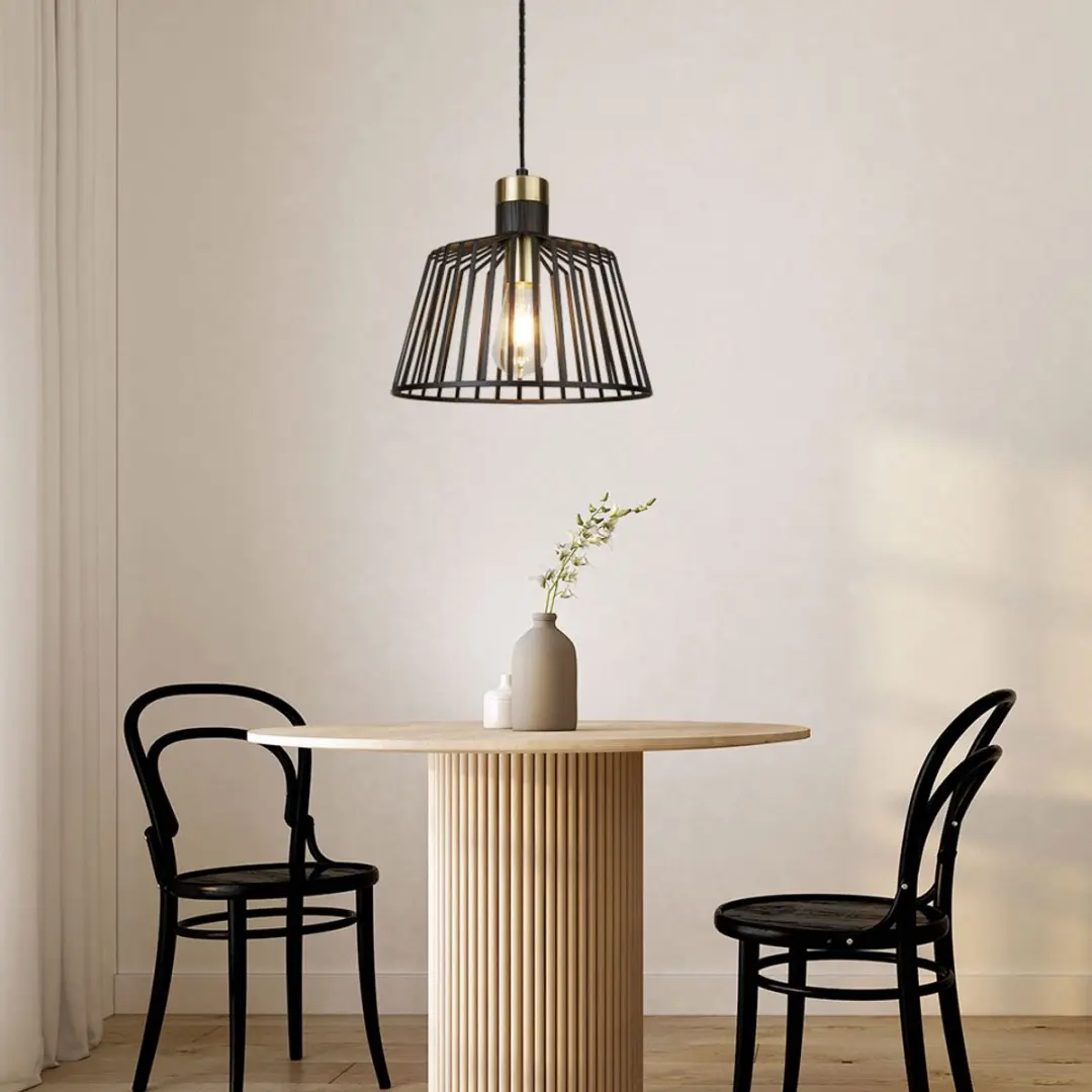 Searchlight Hanglamp Bird Cage Ø30cm - Goud/Zwart