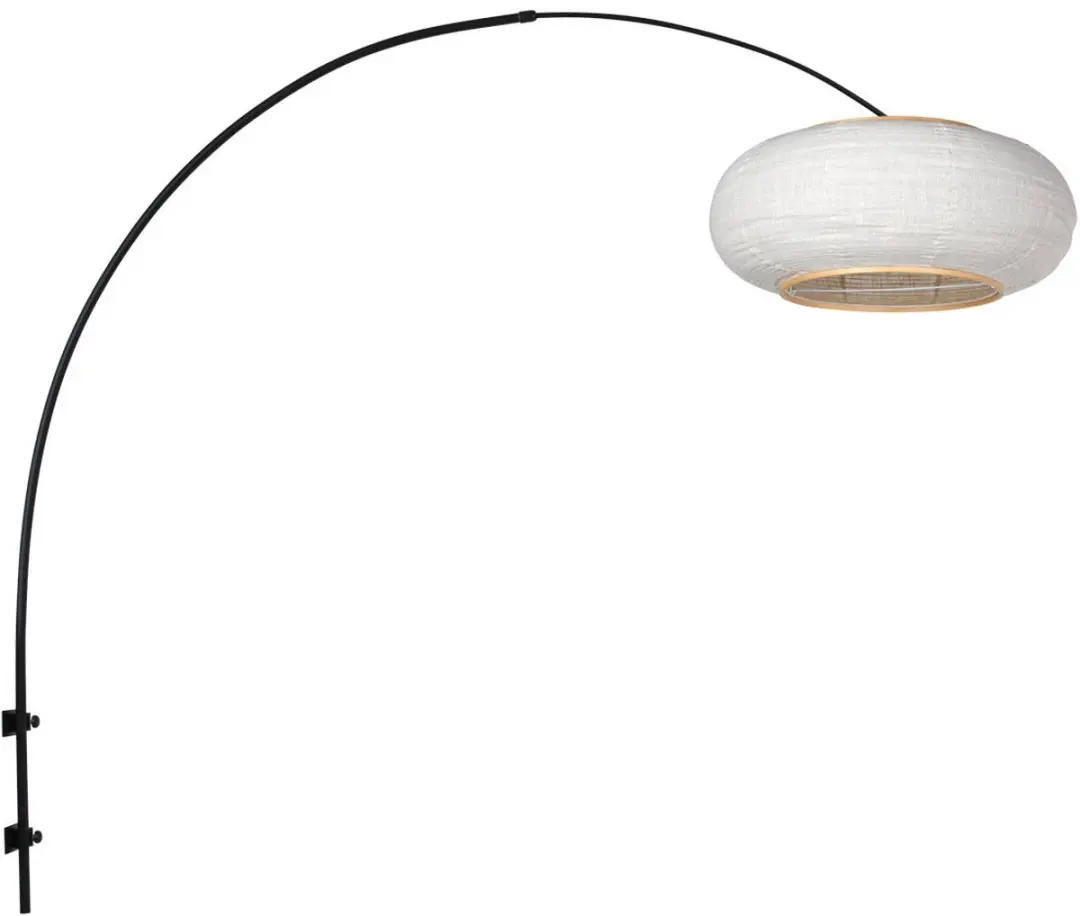 Steinhauer Silva Alba 4619ZW Boog Wandlamp - Ø60cm - Hout/Metalen Kap