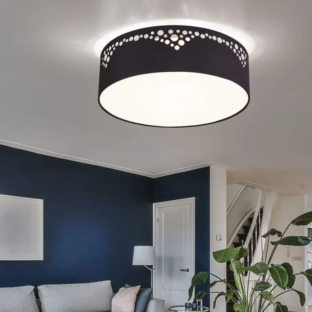 Globo Plafondlamp 2-vlammen E27 - 35cm - Zwart