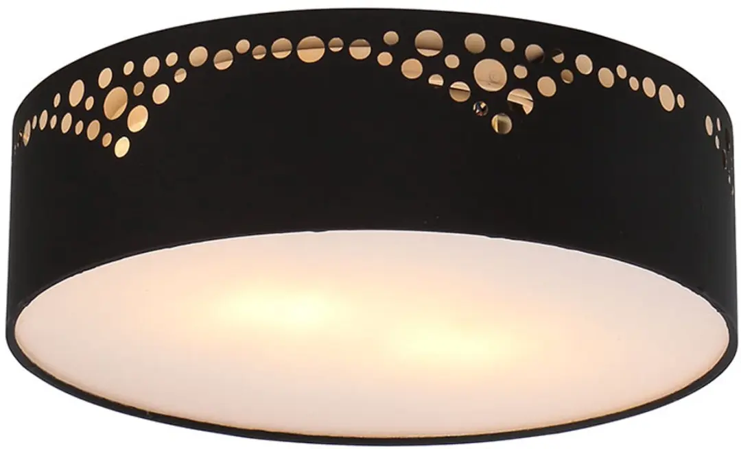 Globo Plafondlamp 2-vlammen E27 - 35cm - Zwart