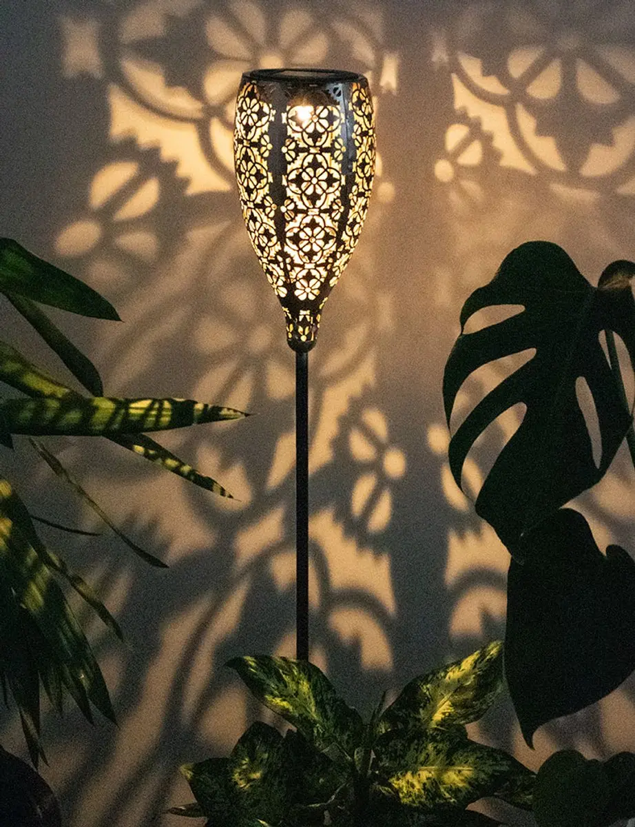 Globo Solarlamp Tuinlamp 1x LED Warm Wit