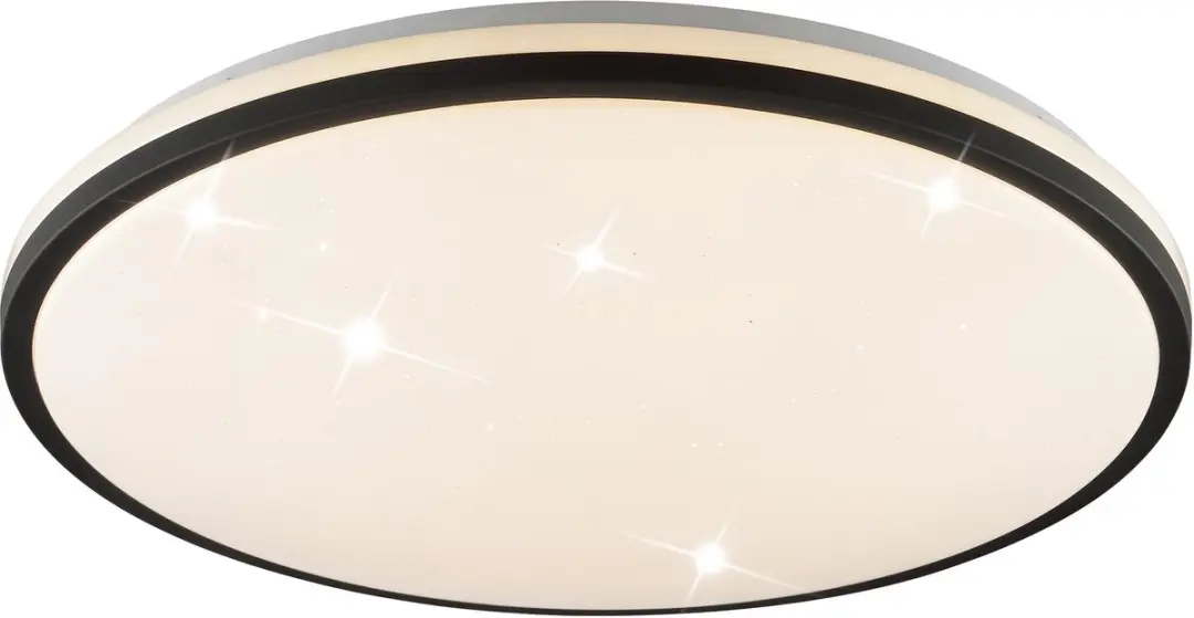 Brilliant Taya Plafondlamp 36W - Ø49,5cm - 5400lm - Zwart/Wit - afbeelding 6 van 6