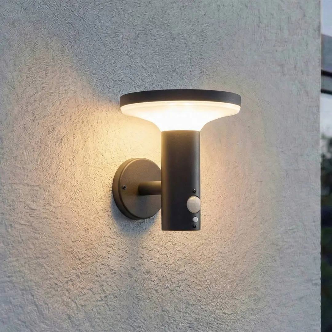 PRIOS Wandlamp Buiten 1 Licht Metaal - 4.5W - Zwart/Wit