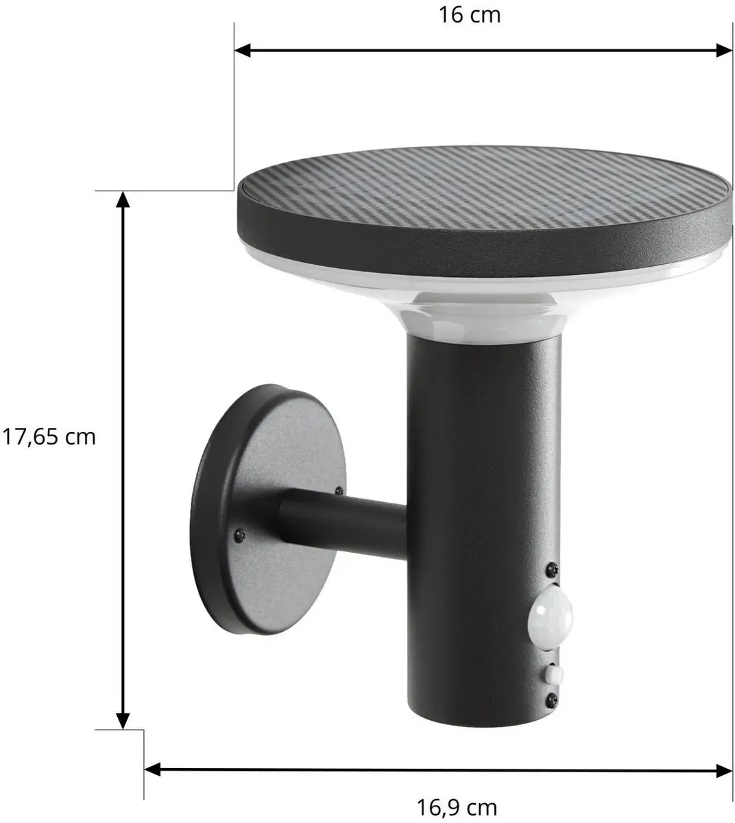 PRIOS Wandlamp Buiten 1 Licht Metaal - 4.5W - Zwart/Wit