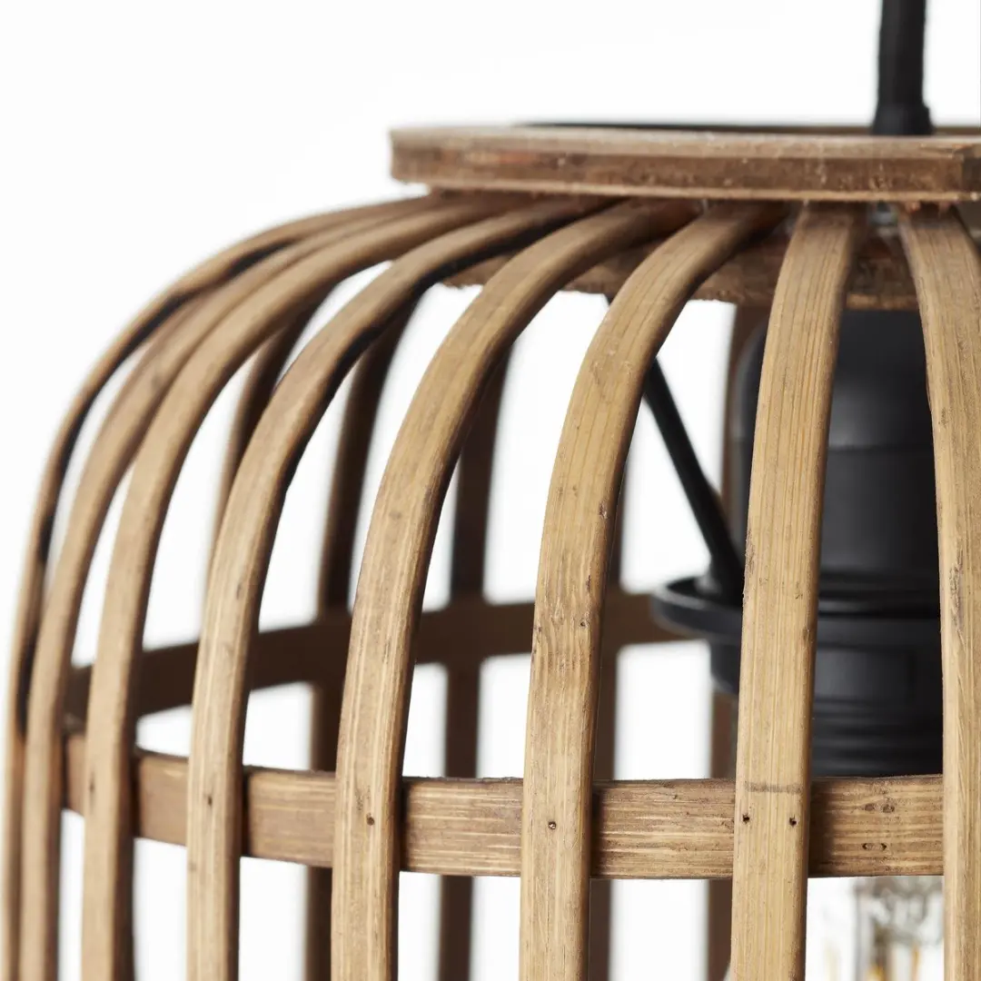 Brilliant Woodrow Hanglamp E27 - Lichtbruin
