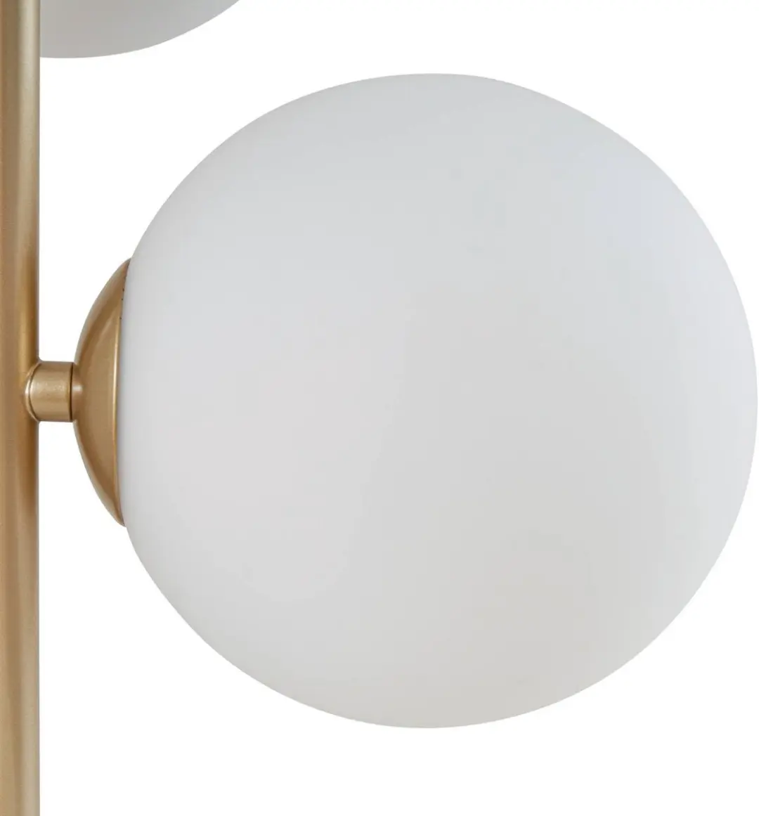 Lucande Vloerlamp 4-lichts Glas Metaal 160cm - Mat Goud/Wit