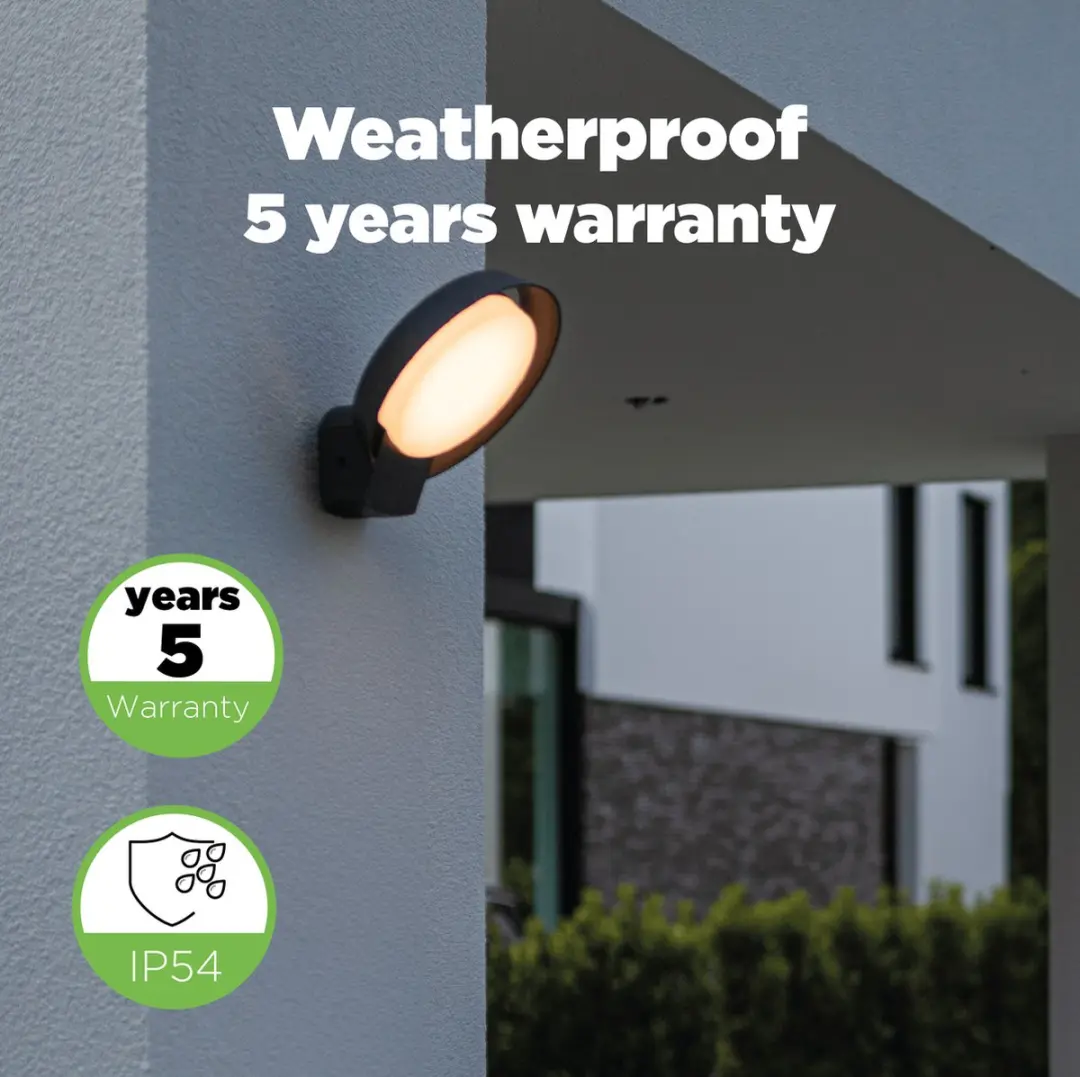 Lutec Polo LED Wandlamp 1100Lm 3000K - Donkergrijs - afbeelding 6 van 6