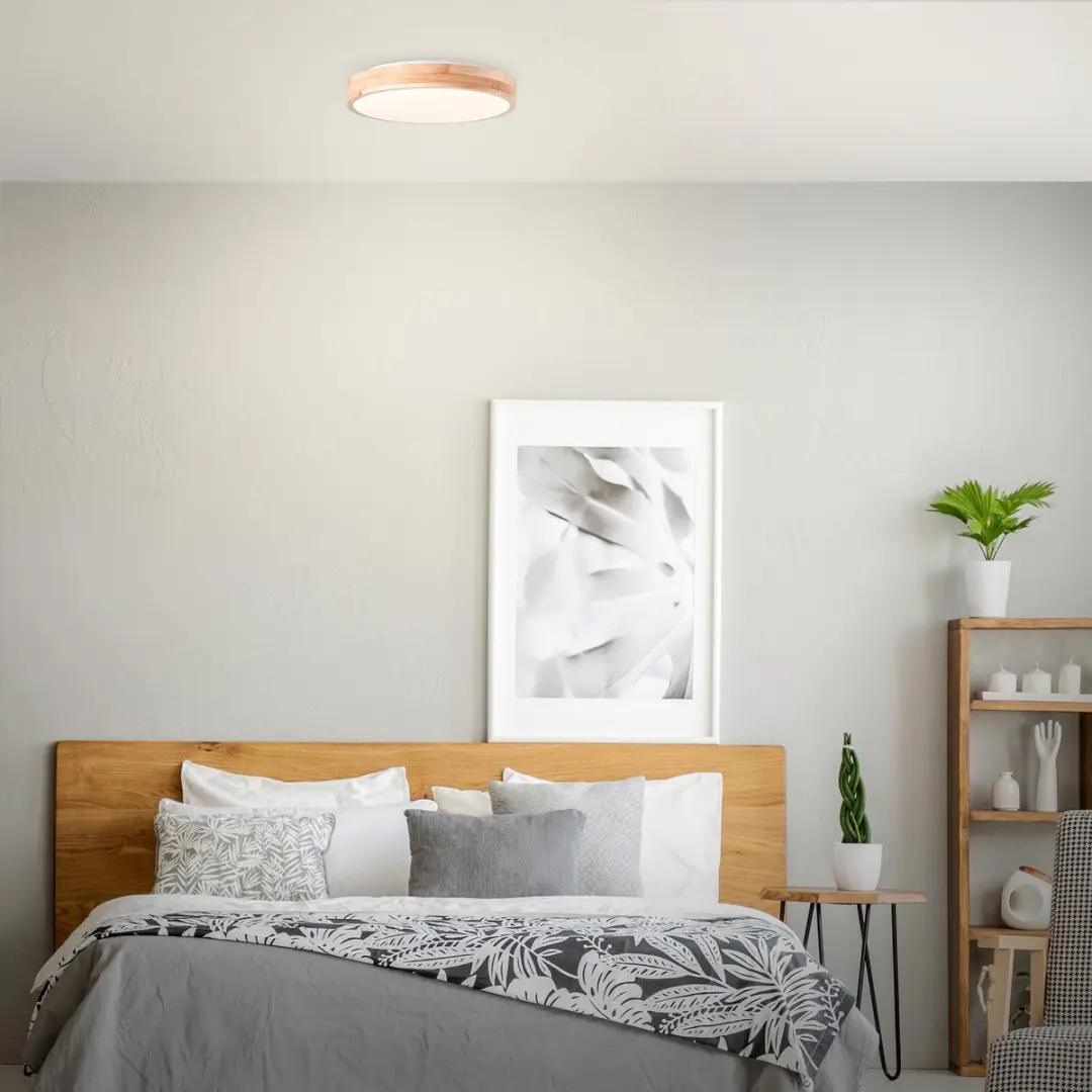 Brilliant Slimline Plafondlamp 24W 3000K - Hout