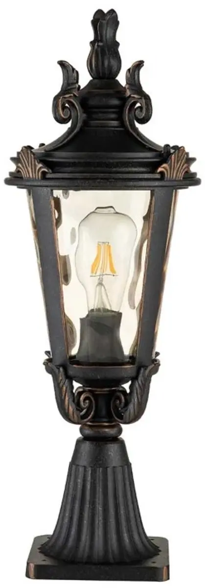 Elstead Mini LED Tuin Pilaar Baltimore E27 - 60W - Ø22.5cm - Weathered Bronze