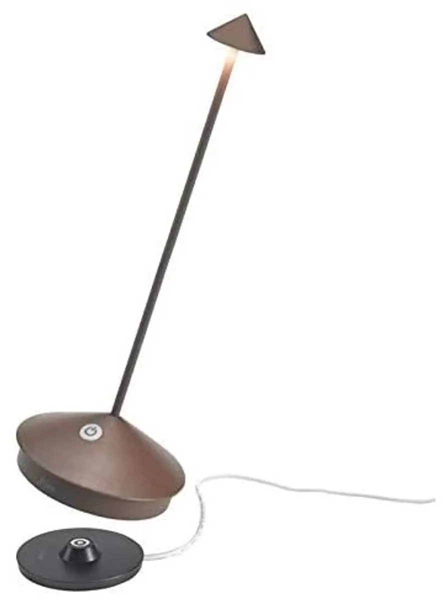 Zafferano Pina Pro Corten LED Tafellamp - Oplaadbaar - Saffraan