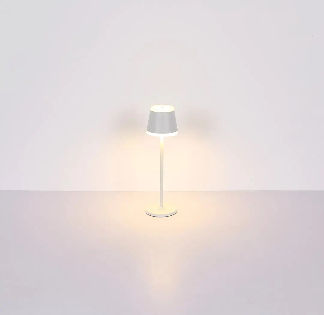 Globo Ridley LED Tafellamp - Wit - Ø11cm - afbeelding 6 van 6