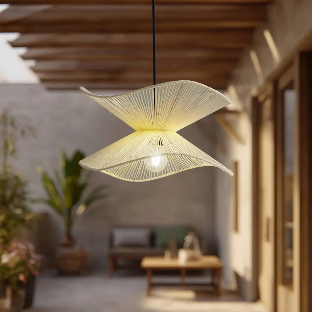 Lindby Beige Hanglamp Buiten 1 Licht