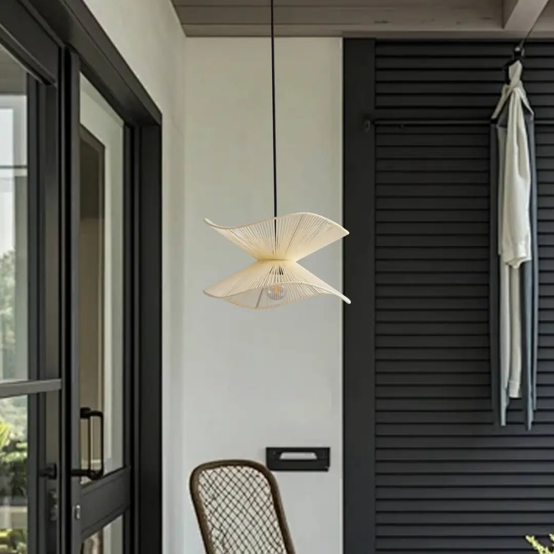 Lindby Beige Hanglamp Buiten 1 Licht - E27