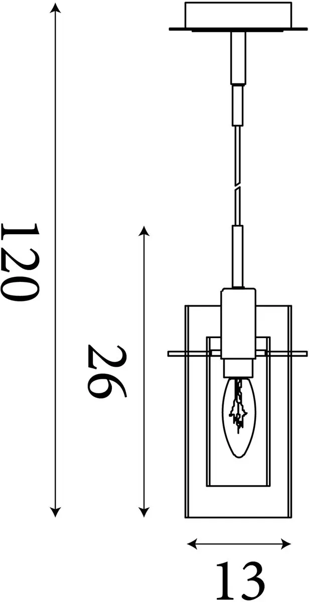 Searchlight DUO III Pendel Hanglamp - Brons