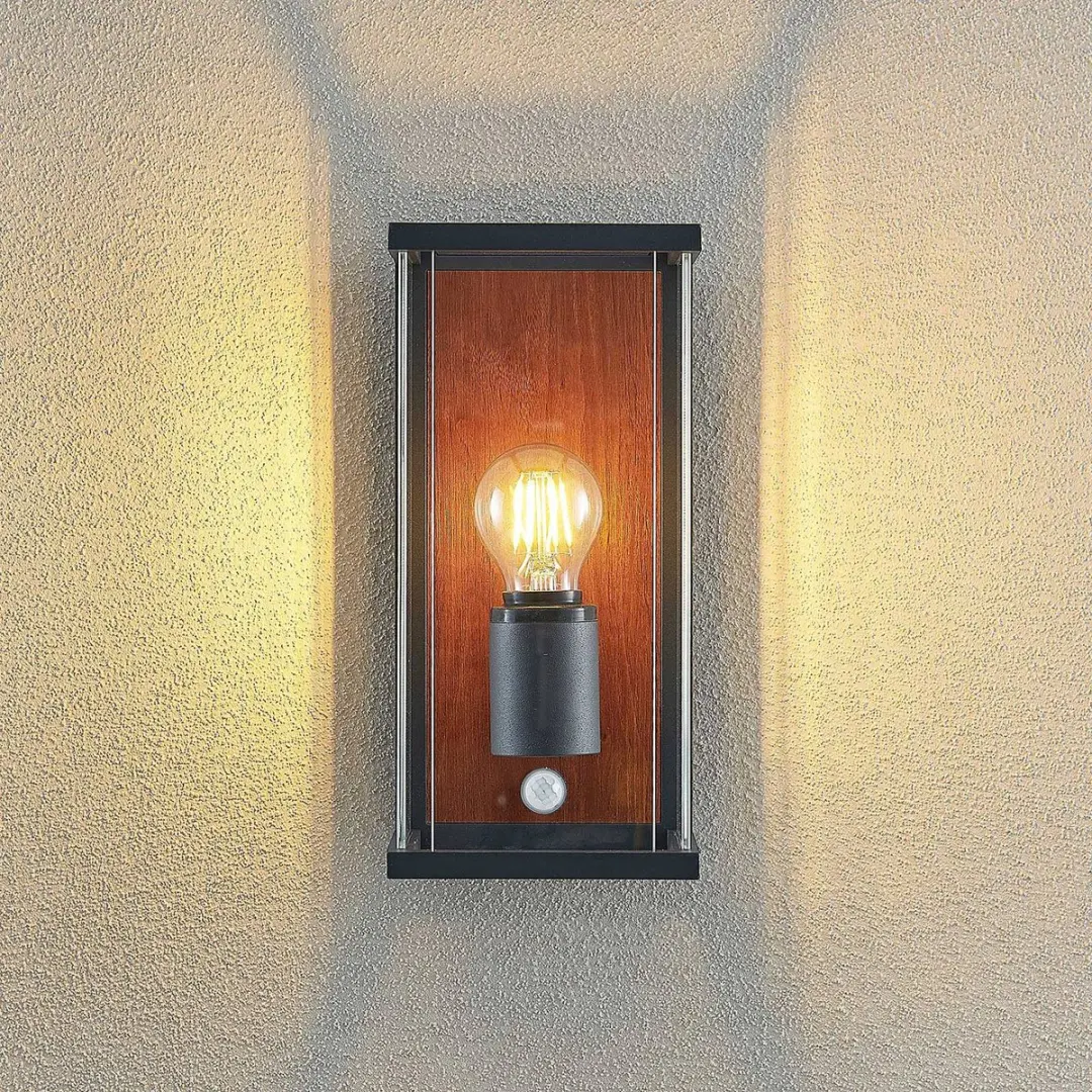 Lucande Wandlamp Buiten 1 Licht E27 Grafiet - H29cm