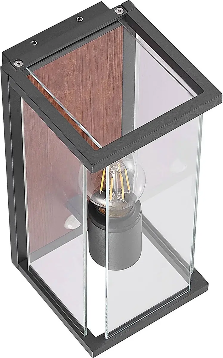 Lucande Wandlamp Buiten 1 Licht E27 Grafiet - H29cm