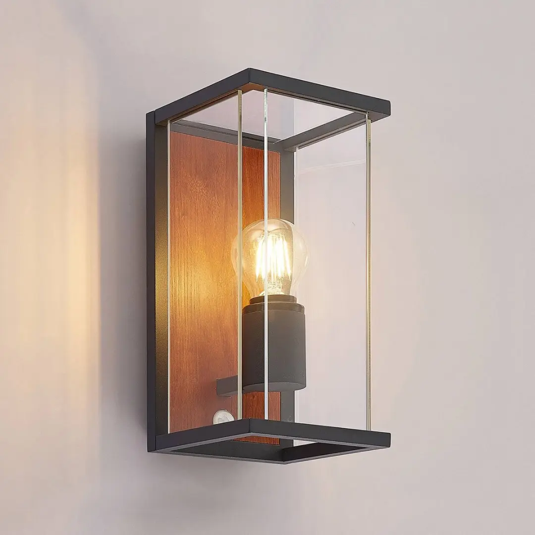 Lucande Wandlamp Buiten 1 Licht E27 Grafiet