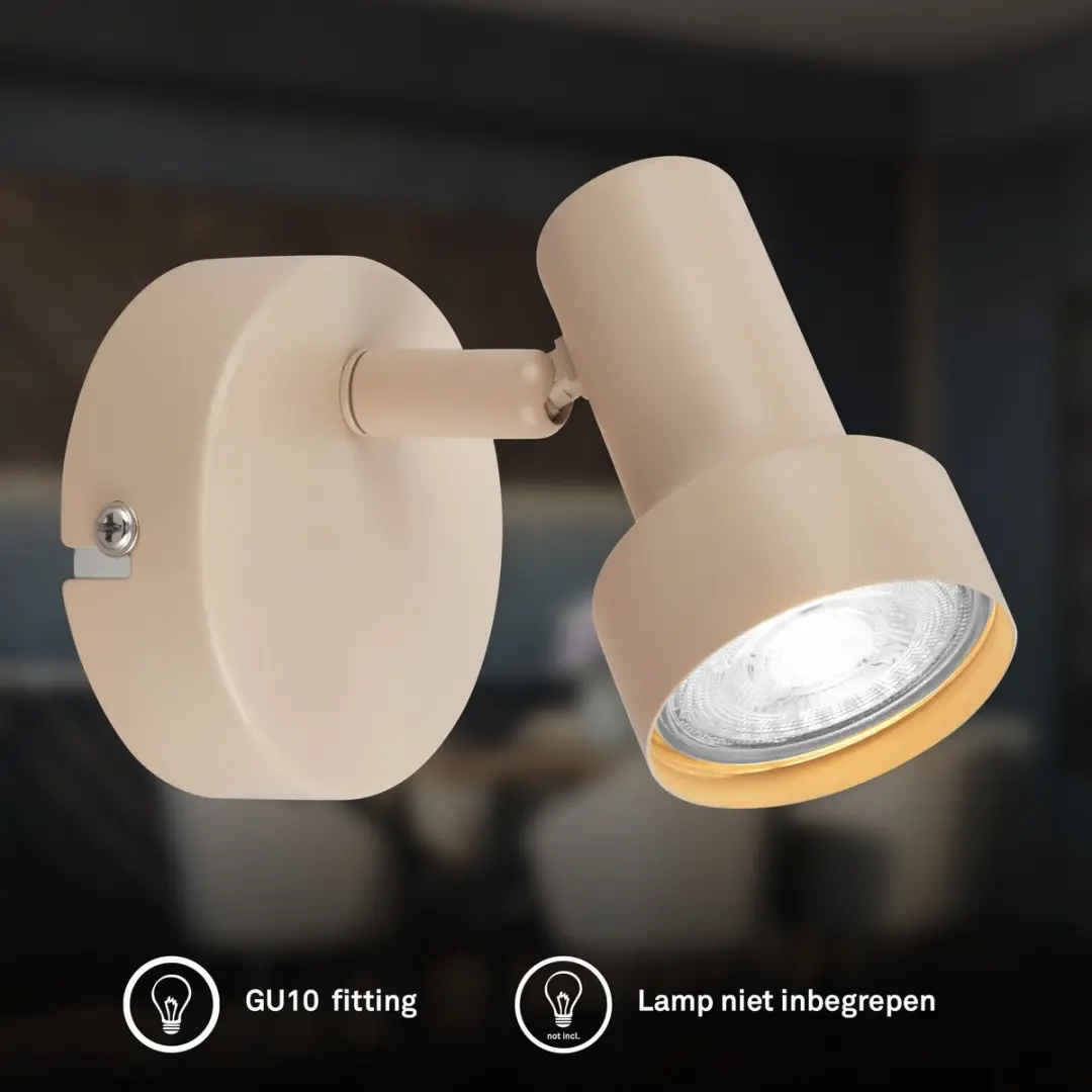 Briloner BKLicht TAPP Opbouwspot GU10 - 8cm - Beige