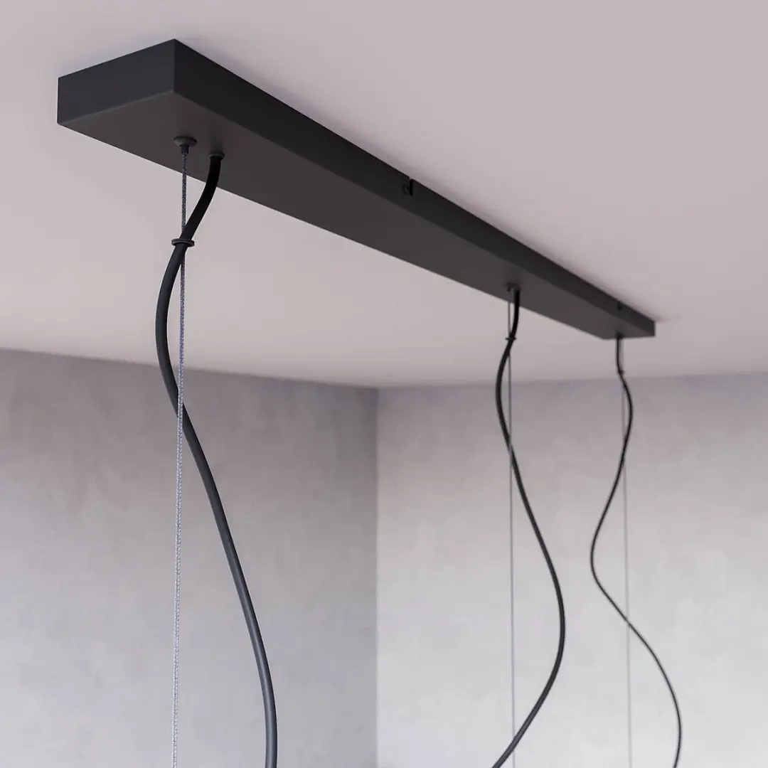 Lindby Hanglamp 3-lichts Metaal E27 - Zwart/Goud
