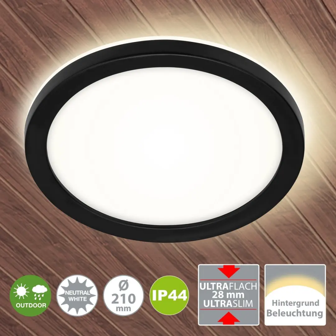 Briloner LED Buitenlamp 8W 1200lm - 4000K Zwart