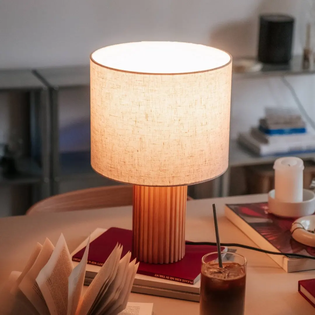 Lindby Tafellamp Hout licht beige - 1 Lichtpunt - 25cm