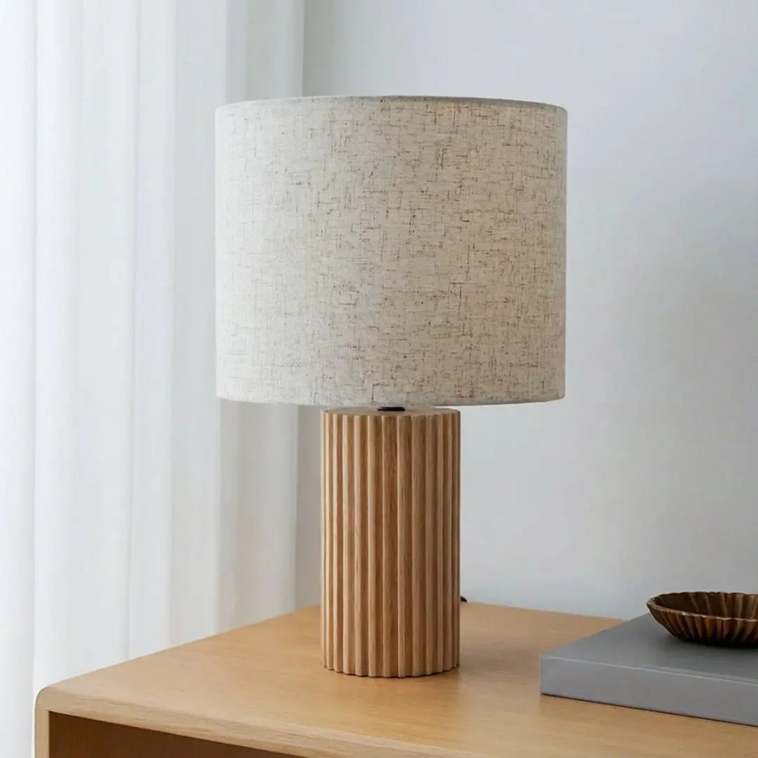 Lindby Tafellamp Hout licht beige - 1 Lichtpunt - 25cm