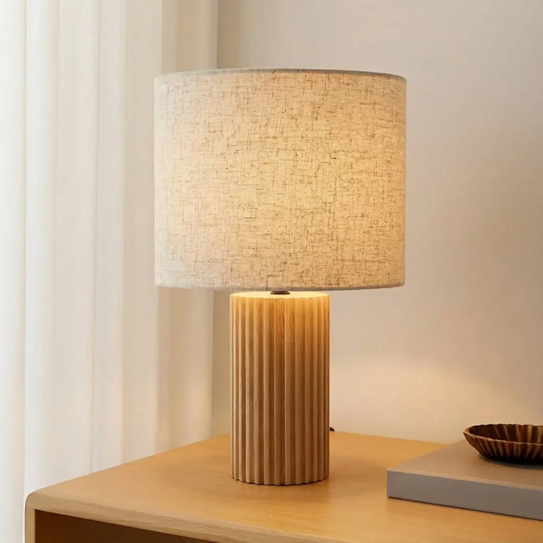 Lindby Tafellamp Hout licht beige
