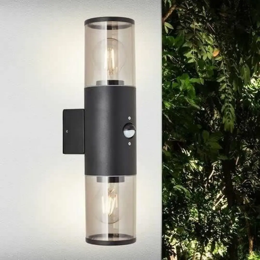 Brilliant Sergioro Buiten Wandlamp Bewegingsensor - Zwart