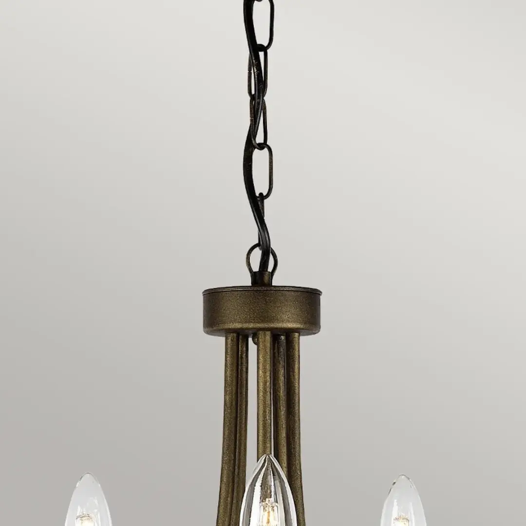Elstead LED Kroonluchter 5x E14 60W - Dimbaar - Black/Gold