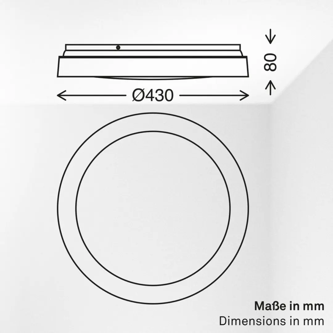 Briloner Gima LED Plafondlamp 24W - Ø43cm - Zwart goud