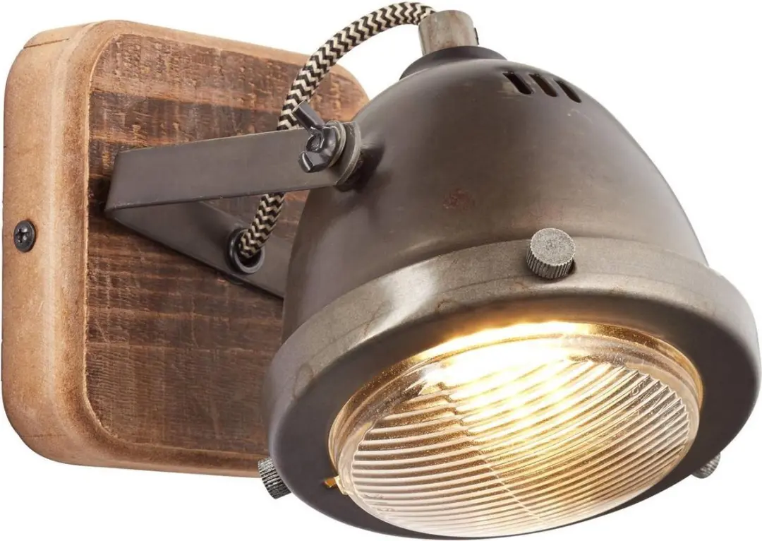 Brilliant Carmen Wood Wandlamp