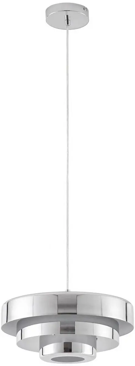 Lindby Hanglamp Metaal E27 Chroom - Ø35cm