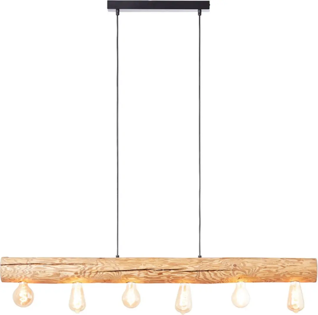 Brilliant Trabo Hanglamp 115cm - 6x E27 - Hout