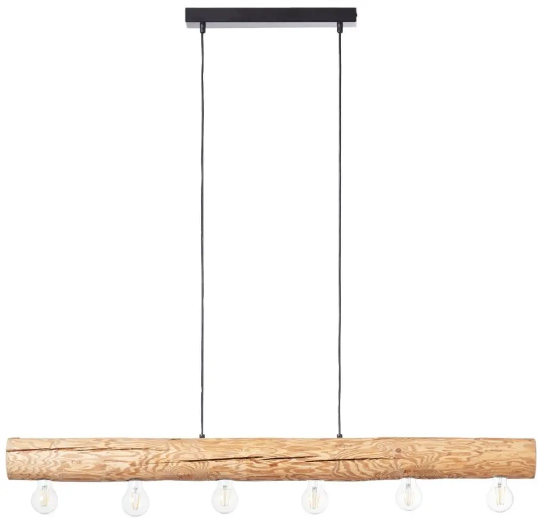 Brilliant Trabo Hanglamp 115cm - 6x E27 - Hout