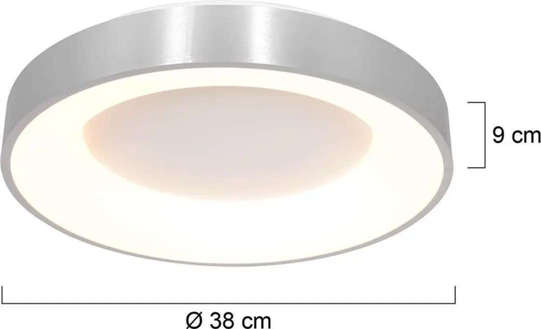 Steinhauer Plafonnier Ringlede 2563ZI - Ø48cm Zilver - afbeelding 6 van 6