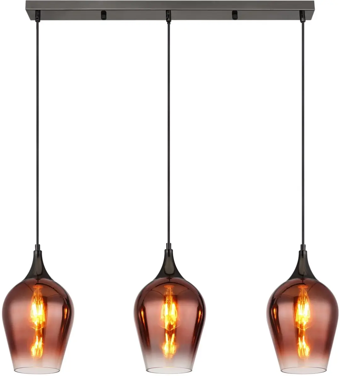 Globo Lavus Hanglamp 3xE27 - Rood