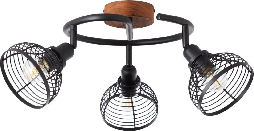 Brilliant ZOIS Plafonnière 2 Lichtpunten - Ø34cm - Zwart