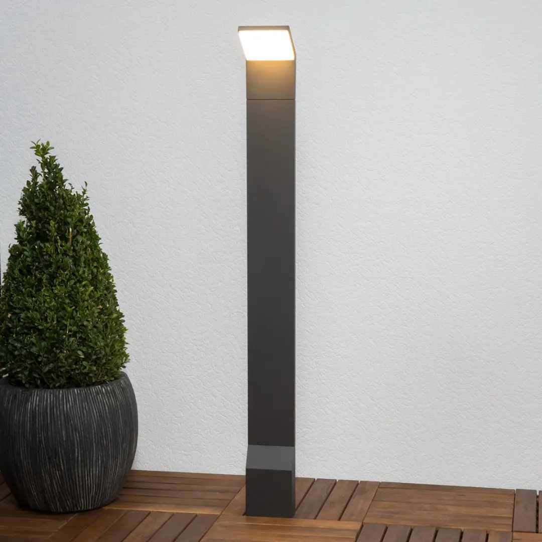 Lucande LED Buitenlamp 6W - Grafietgrijs/Wit