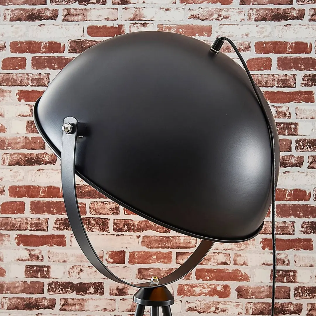 Lindby Vloerlamp Driepoot 1 Licht - 160cm - E27 - Zwart/Goud