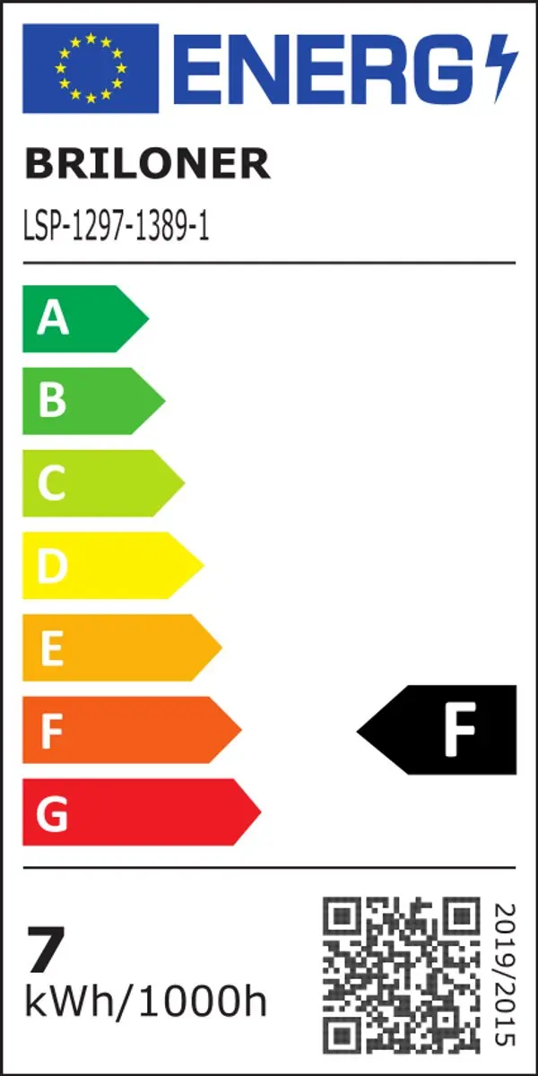 Briloner Ervo LED Vloerlamp - 8W 600lm 183cm - Dimbaar CCT - Zwart