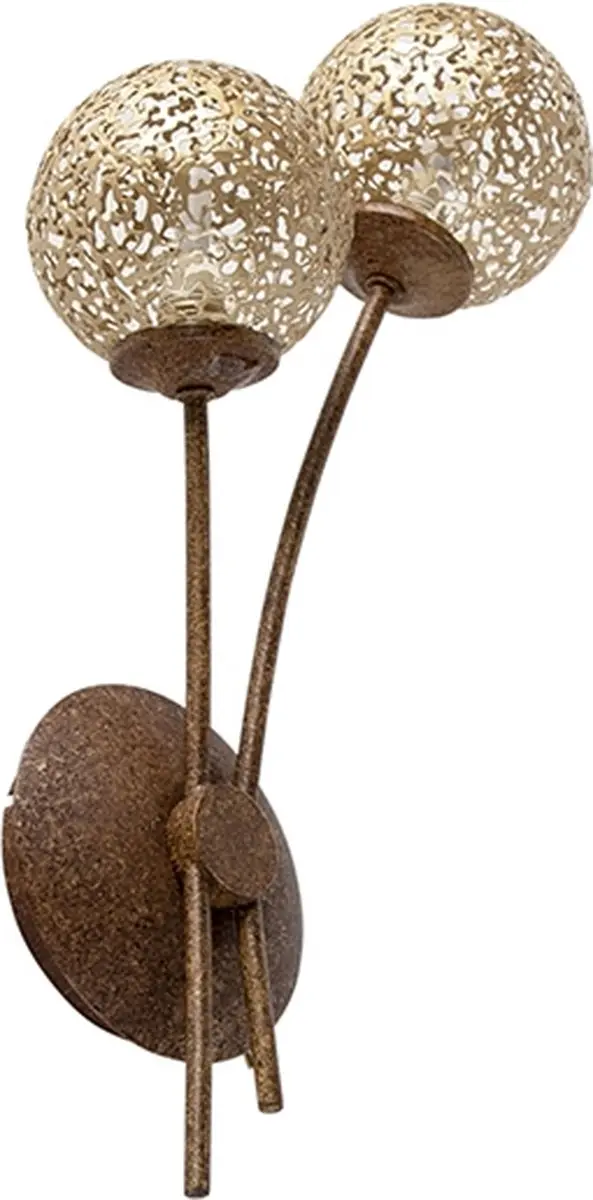 Paul Neuhaus Kreta Wandlamp 2-Lichts - Ø10cm - Roestbruin