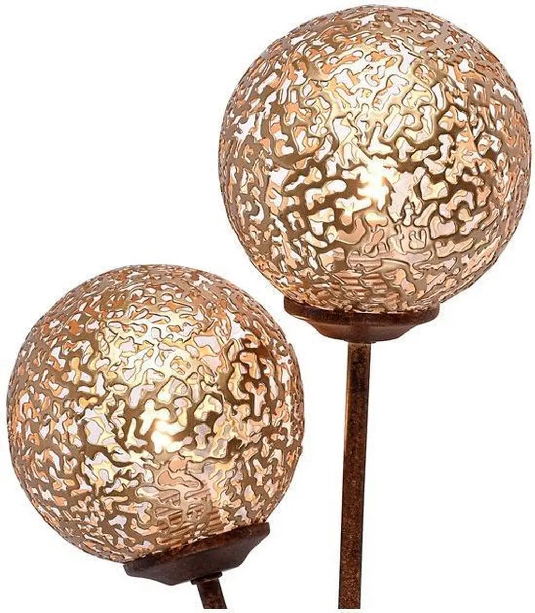 Paul Neuhaus Kreta Wandlamp 2-Lichts - Ø10cm - Roestbruin