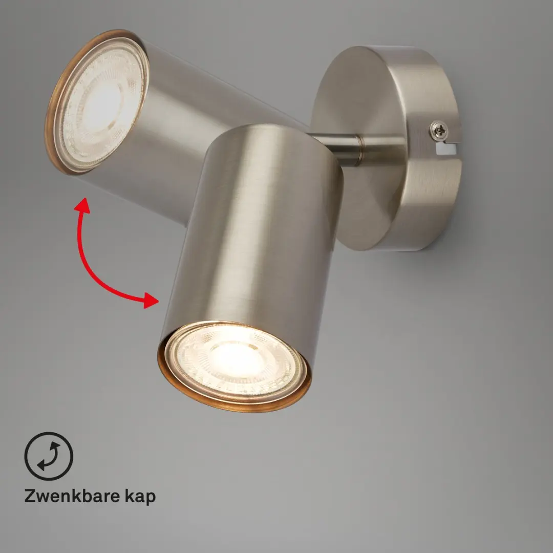 Briloner Tib Wandlamp 2172012 - Ø80cm - Mat nikkel