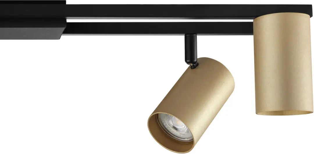 Brilliant Salor Plafondlamp GU10 4x5W - 350lm - 3000K - Zwart/Goud